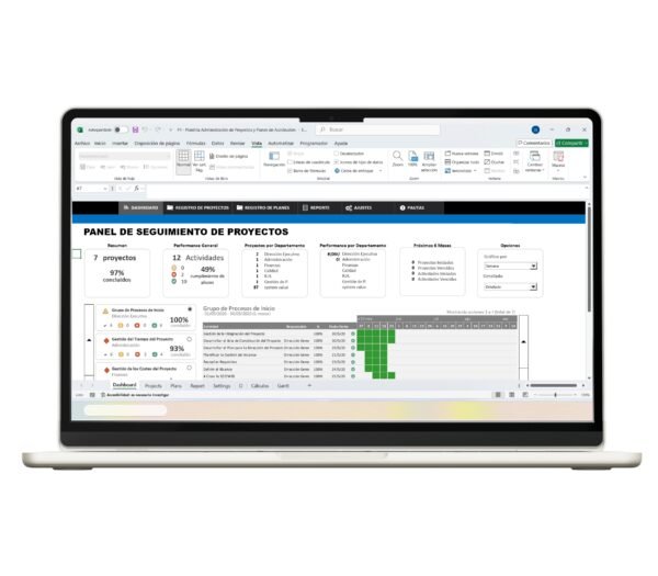 Plantilla en Excel para control y administración de proyectos