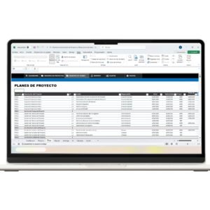 Plantilla de administración de proyectos en Excel.