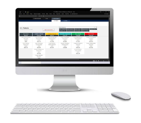 CRM Customer Relationship Management en Excel