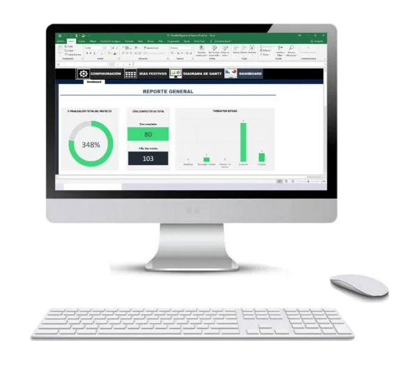 Diagrama de Gantt en Excel