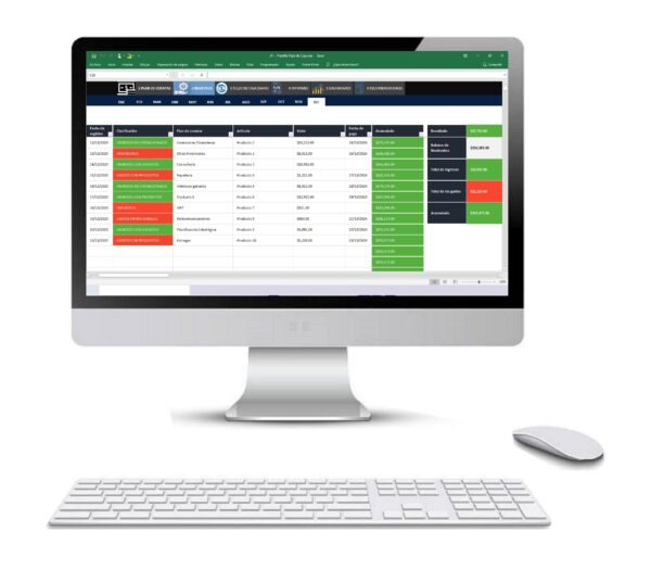 Flujo de Caja Plantilla en Excel