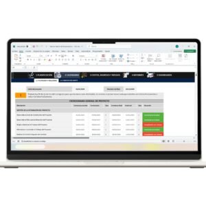 Excel para gestión de proyectos gratis con control de avances y tiempos