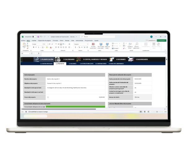 Software de gestión de proyectos en Excel gratis para empresas pequeñas