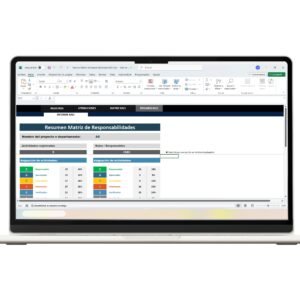 Plantilla de matriz RACI en Excel para asignar funciones