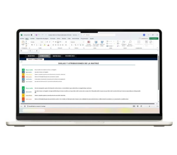 Matriz RACI en Excel para definir roles y responsabilidades