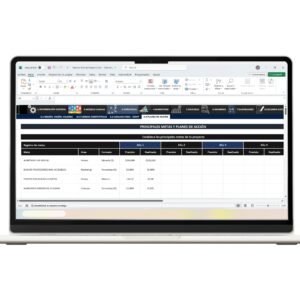 Plan de negocios diseñado en Excel