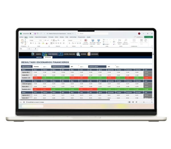 Plantilla de planificación financiera en Excel efectiva