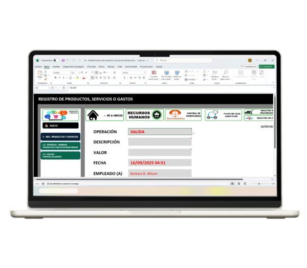 Hoja de Excel para organizar y administrar inventarios de manera eficaz