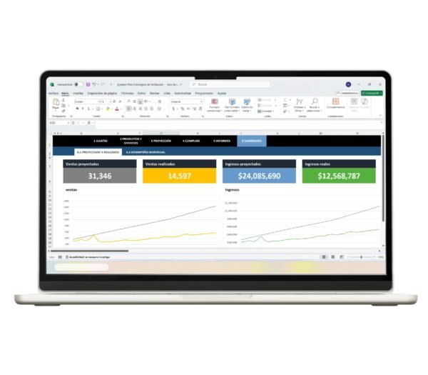 Documento de plan estratégico de ventas en Excel
