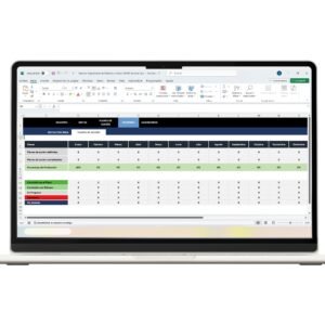 Hoja en Excel con objetivos SMART para gestión de proyectos