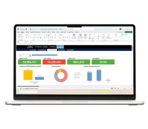 Plantilla en Excel de viabilidad financiera para planes estratégicos