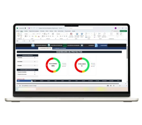 Formato en Excel para control de actividades y seguimiento diario