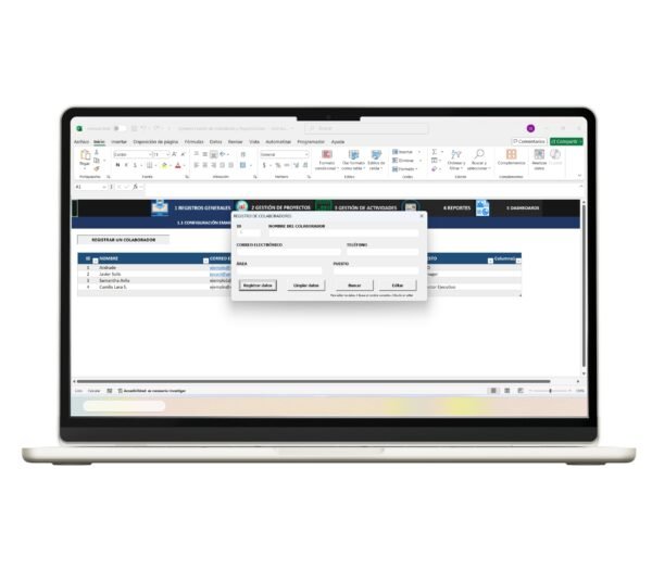 Control de actividades con Excel para gestión de tiempos y tareas