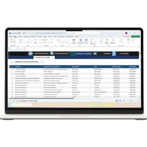 Control de actividades y proyectos en excel