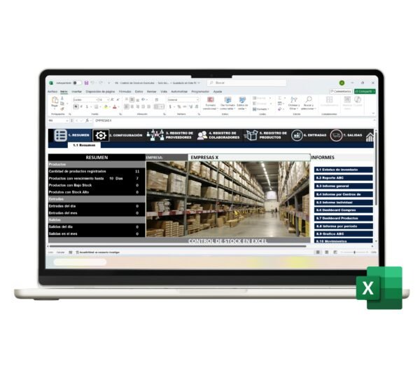 Sistema de control de inventario en Excel