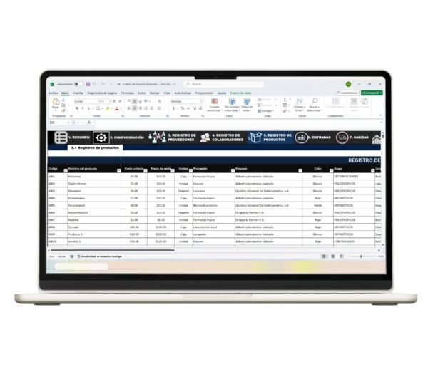 Seguimiento de stock en Excel