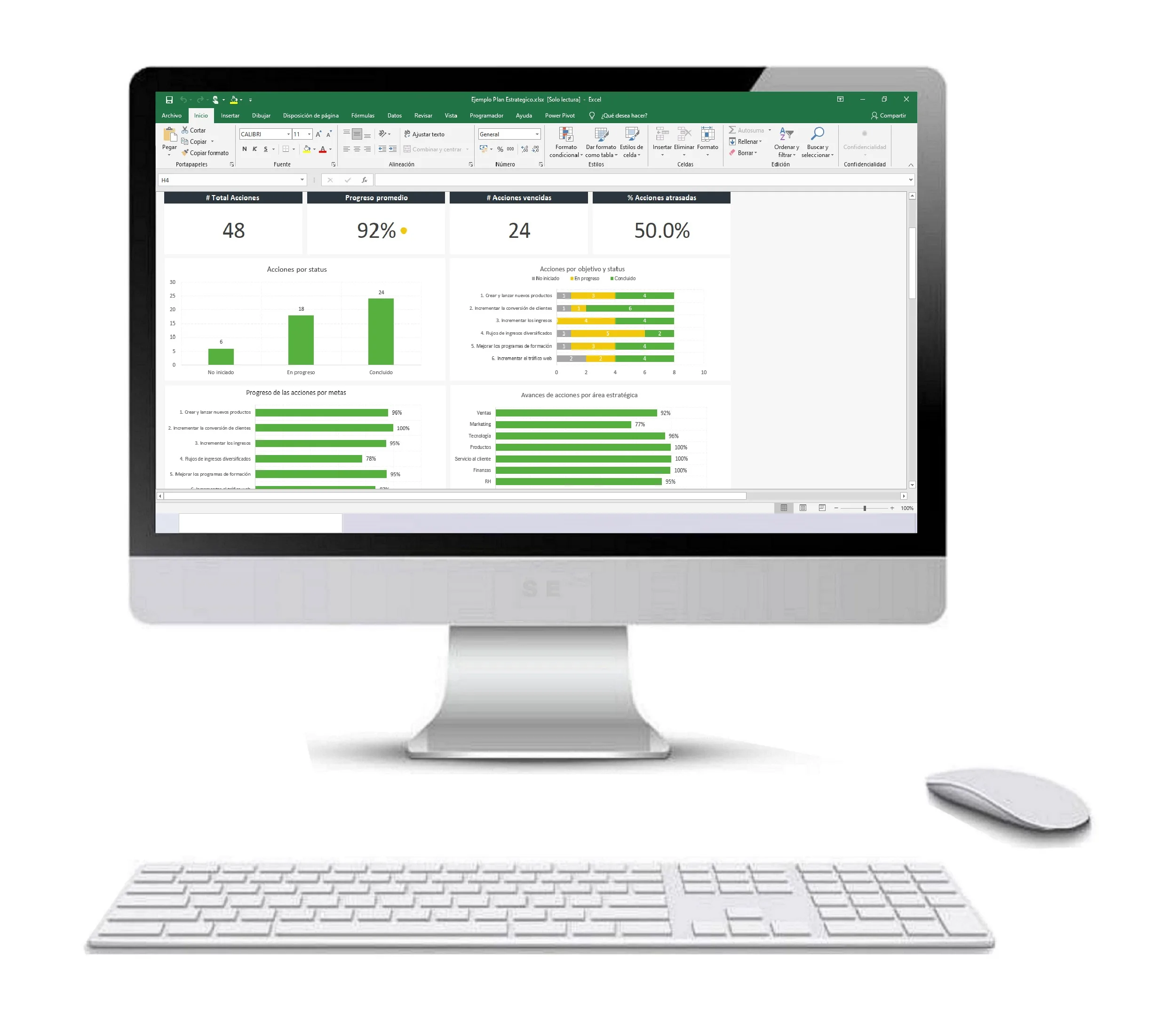 Plan estratégico en Excel