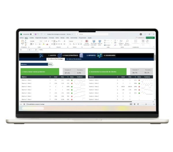 Plantilla de plan estratégico en Excel