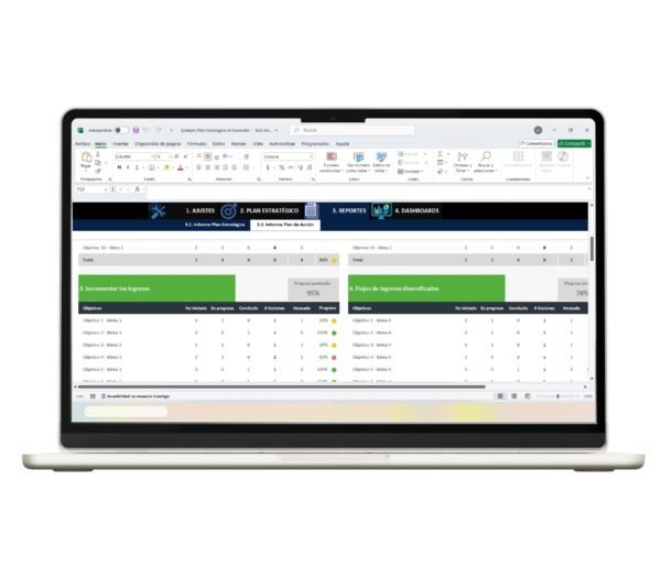 Planificación estratégica en Excel visual