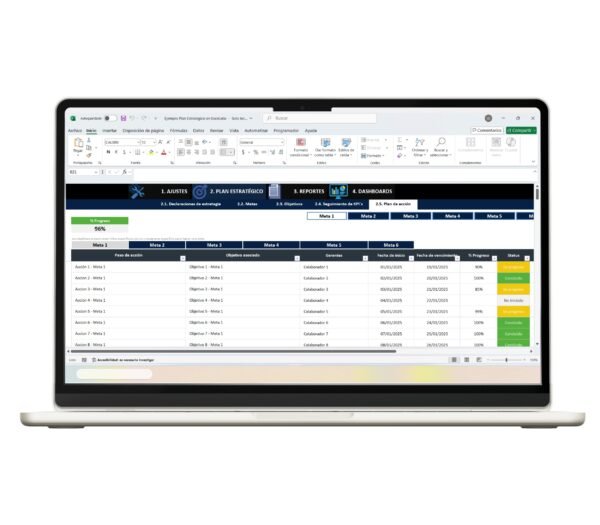 Herramienta de planificación en Excel