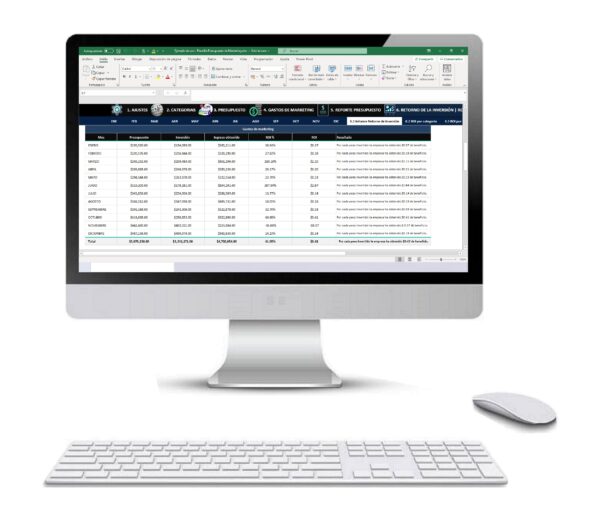 Plantilla de Marketing en Excel