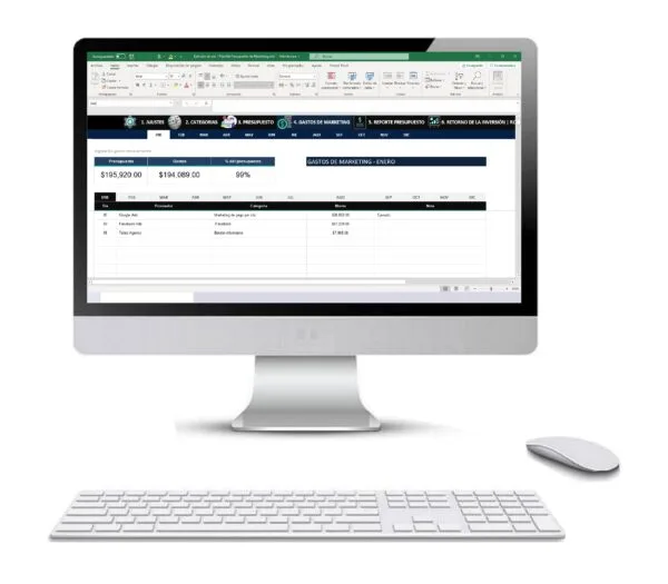 Plantilla de Marketing en Excel