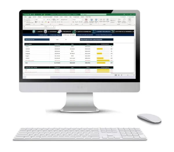 Plantilla de Marketing en Excel