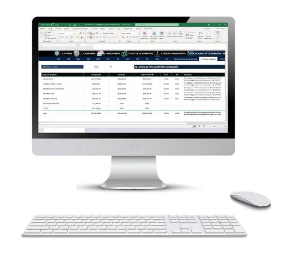 Plantilla de Marketing en Excel
