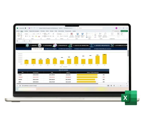 Plantilla de presupuesto de marketing en Excel para negocios