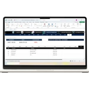 Presupuesto en Excel para marketing con control de costos y métricas