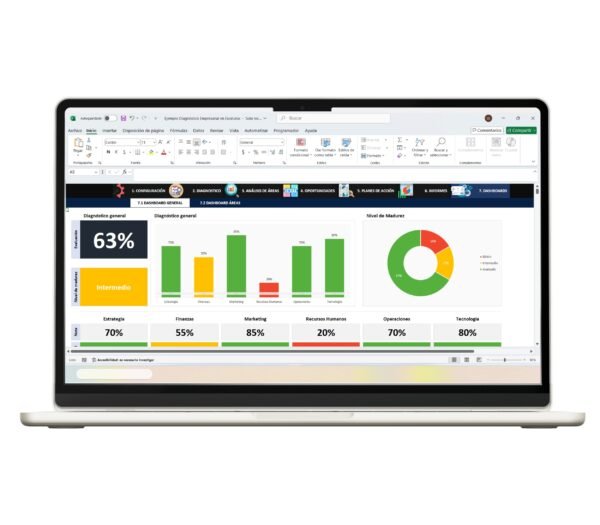 Herramienta de diagnóstico empresarial en Excel