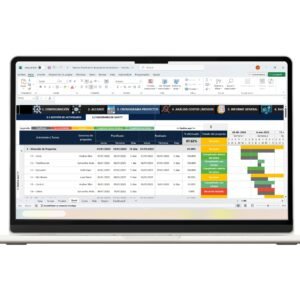 Planificación de proyectos en Excel con seguimiento de actividades clave