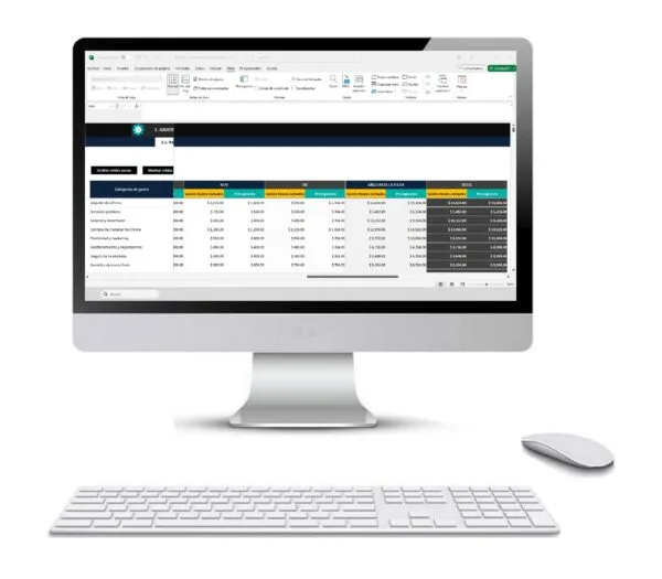 Presupuesto VS Gastos Reales en Excel 6