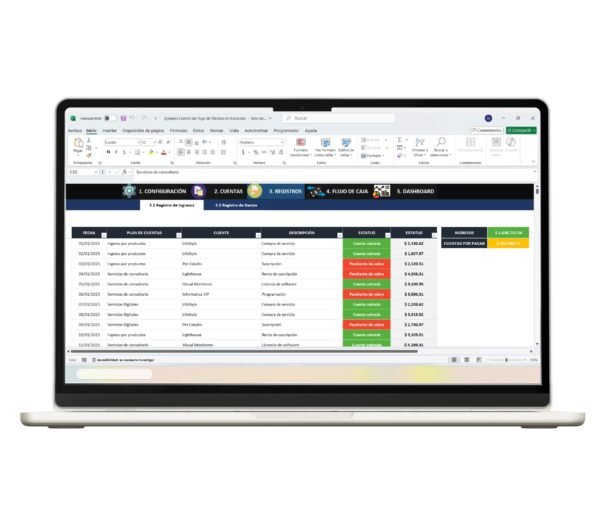 Control Flujo de Efectivo en Excel-5 Control de flujo de efectivo en Excel para análisis financiero