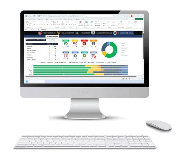 Control de asistencias en Excel