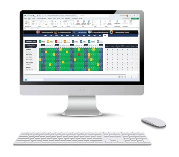 Formato para control de asistencia de personal en excel