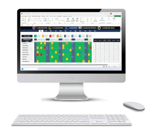 Reporte de asistencia en excel
