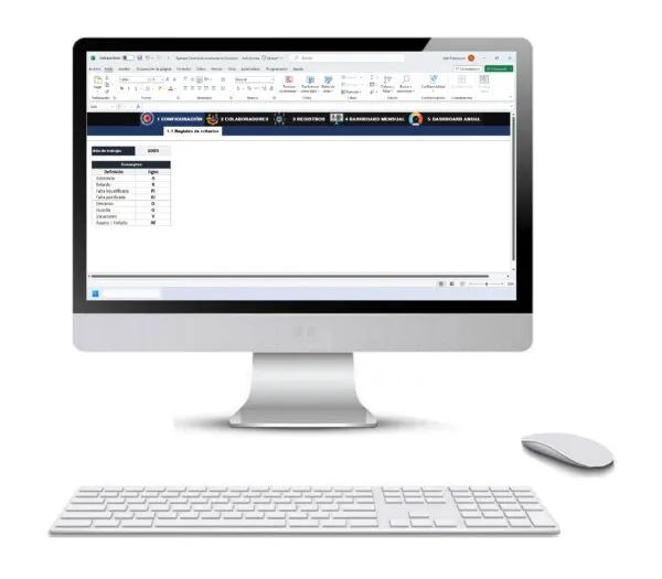 Control de asistencias en Excel