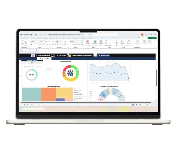 Seguimiento de reclutamiento en Excel para procesos de recursos humanos