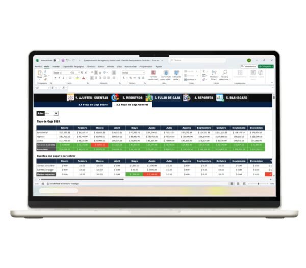 Control Ingresos y Gastos en Excel-6 Hoja de cálculo para gestionar ingresos y gastos