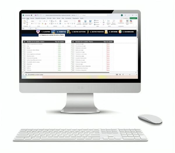 Indicadores financieros de liquidez y patrimonio Excel
