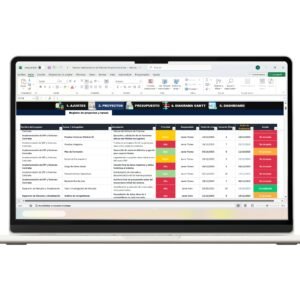 Plantilla en Excel para administración de varios proyectos empresariales