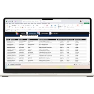 Control de gastos en Excel con categorías detalladas