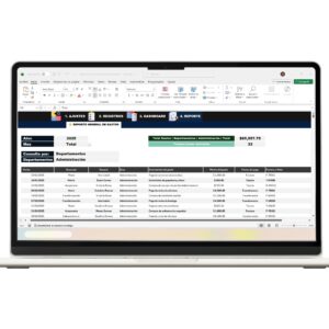 Dashboard de control de gastos en Excel para finanzas