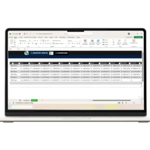 Indicadores de ventas en panel de Excel descargable.