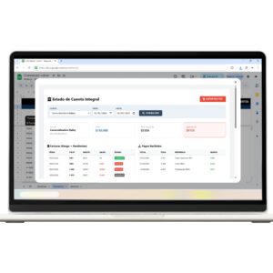 Plantilla cuentas por cobrar en Google Sheets con panel