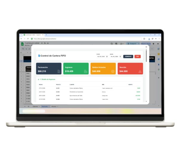 Control de cuentas por cobrar con Google Sheets