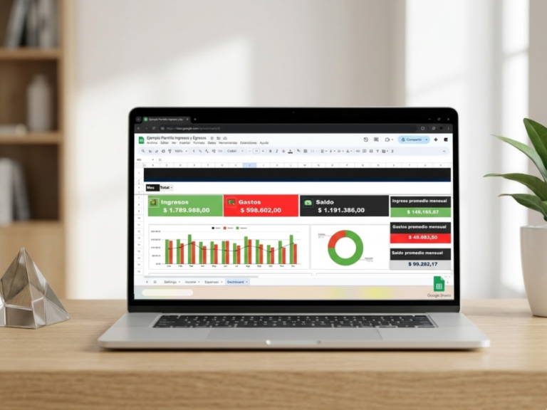 Dashboard de Ingresos y Egresos desarrollado en Google Sheets