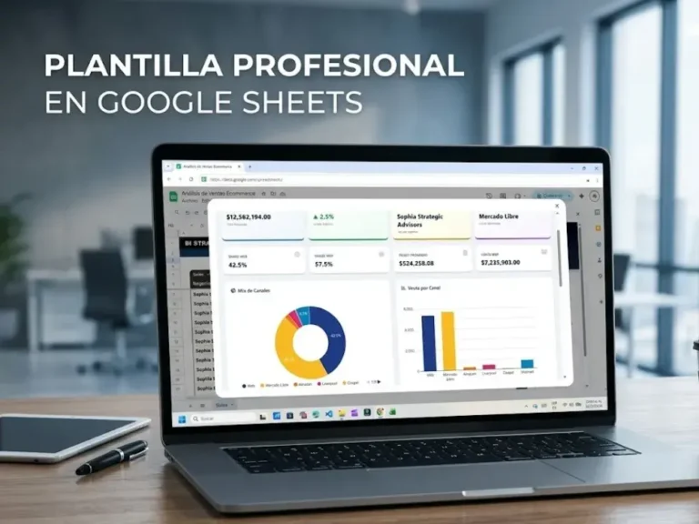 Dashboard de métricas ecommerce Google Sheets