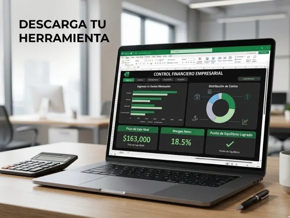 Implementa herramientas de control financiero en Excel para impulsar tu pyme hacia la transformación digital.